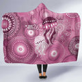 NAIDOC Deadly 50 Years Hooded Blanket Jellyfish Aboriginal Culture Inspired Pink