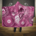NAIDOC Deadly 50 Years Hooded Blanket Jellyfish Aboriginal Culture Inspired Pink