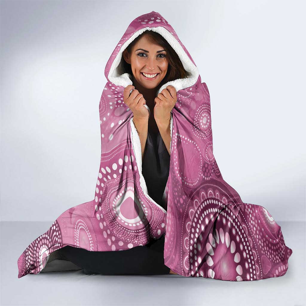 NAIDOC Deadly 50 Years Hooded Blanket Jellyfish Aboriginal Culture Inspired Pink