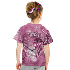 NAIDOC Deadly 50 Years Kid T Shirt Jellyfish Aboriginal Culture Inspired Pink