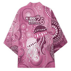 NAIDOC Deadly 50 Years Kimono Jellyfish Aboriginal Culture Inspired Pink