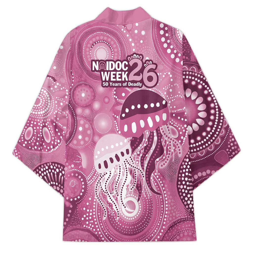 NAIDOC Deadly 50 Years Kimono Jellyfish Aboriginal Culture Inspired Pink