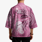 NAIDOC Deadly 50 Years Kimono Jellyfish Aboriginal Culture Inspired Pink