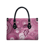 NAIDOC Deadly 50 Years Leather Bag Jellyfish Aboriginal Culture Inspired Pink