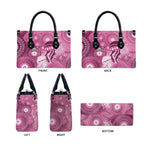 NAIDOC Deadly 50 Years Leather Bag Jellyfish Aboriginal Culture Inspired Pink