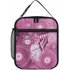 NAIDOC Deadly 50 Years Lunch Bag Jellyfish Aboriginal Culture Inspired Pink