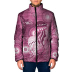 NAIDOC Deadly 50 Years Padded Jacket Jellyfish Aboriginal Culture Inspired Pink