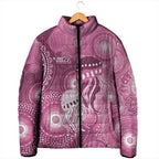 NAIDOC Deadly 50 Years Padded Jacket Jellyfish Aboriginal Culture Inspired Pink
