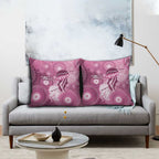 NAIDOC Deadly 50 Years Pillow Cover Jellyfish Aboriginal Culture Inspired Pink