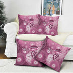 NAIDOC Deadly 50 Years Pillow Cover Jellyfish Aboriginal Culture Inspired Pink
