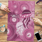 NAIDOC Deadly 50 Years Puzzle Jellyfish Aboriginal Culture Inspired Pink