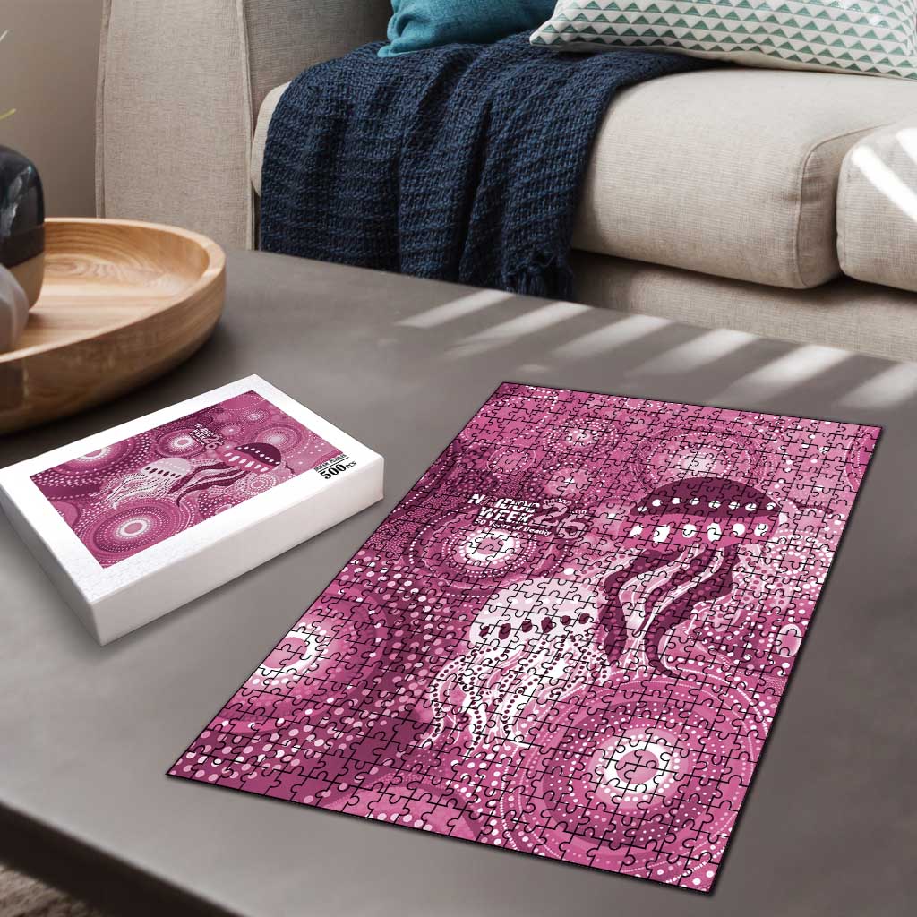 NAIDOC Deadly 50 Years Puzzle Jellyfish Aboriginal Culture Inspired Pink