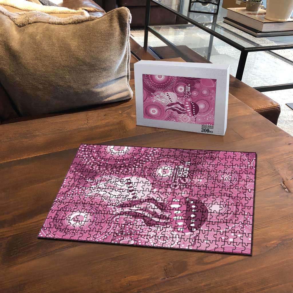 NAIDOC Deadly 50 Years Puzzle Jellyfish Aboriginal Culture Inspired Pink