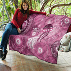 NAIDOC Deadly 50 Years Quilt Jellyfish Aboriginal Culture Inspired Pink