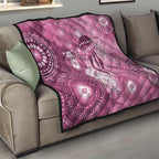 NAIDOC Deadly 50 Years Quilt Jellyfish Aboriginal Culture Inspired Pink