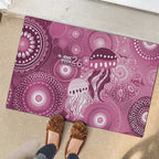 NAIDOC Deadly 50 Years Rubber Doormat Jellyfish Aboriginal Culture Inspired Pink