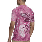 NAIDOC Deadly 50 Years Rugby Jersey Jellyfish Aboriginal Culture Inspired Pink
