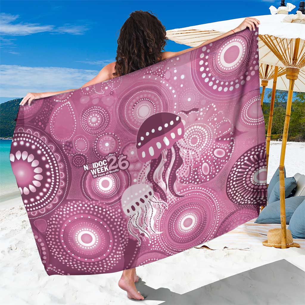 NAIDOC Deadly 50 Years Sarong Jellyfish Aboriginal Culture Inspired Pink