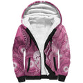 NAIDOC Deadly 50 Years Sherpa Hoodie Jellyfish Aboriginal Culture Inspired Pink