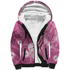 NAIDOC Deadly 50 Years Sherpa Hoodie Jellyfish Aboriginal Culture Inspired Pink