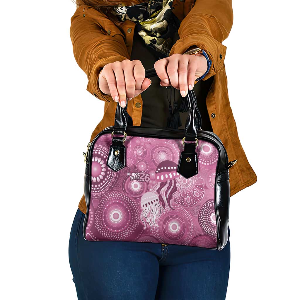 NAIDOC Deadly 50 Years Shoulder Handbag Jellyfish Aboriginal Culture Inspired Pink
