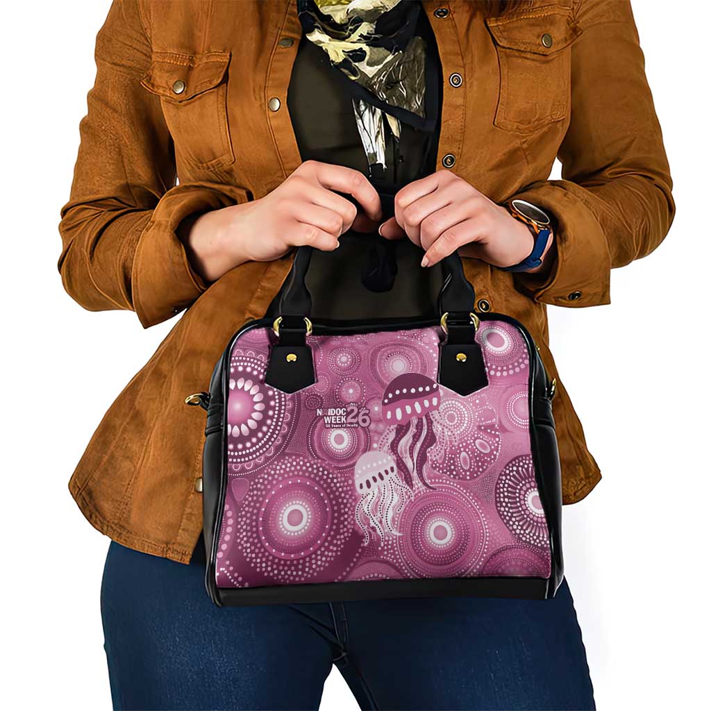 NAIDOC Deadly 50 Years Shoulder Handbag Jellyfish Aboriginal Culture Inspired Pink
