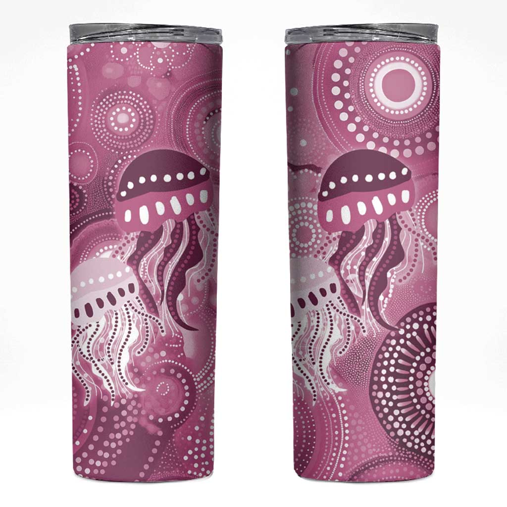 NAIDOC Deadly 50 Years Skinny Tumbler Jellyfish Aboriginal Culture Inspired Pink