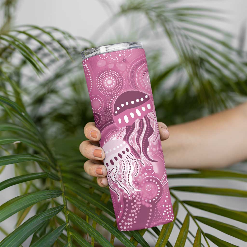 NAIDOC Deadly 50 Years Skinny Tumbler Jellyfish Aboriginal Culture Inspired Pink