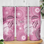 NAIDOC Deadly 50 Years Skinny Tumbler Jellyfish Aboriginal Culture Inspired Pink