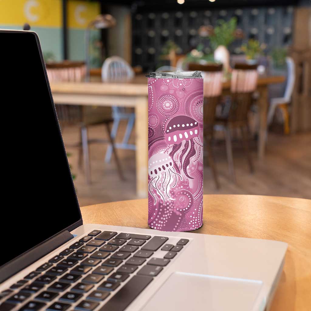 NAIDOC Deadly 50 Years Skinny Tumbler Jellyfish Aboriginal Culture Inspired Pink