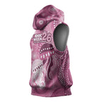 NAIDOC Deadly 50 Years Sleeveless Hoodie Jellyfish Aboriginal Culture Inspired Pink