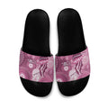 NAIDOC Deadly 50 Years Slide Sandals Jellyfish Aboriginal Culture Inspired Pink