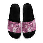 NAIDOC Deadly 50 Years Slide Sandals Jellyfish Aboriginal Culture Inspired Pink