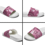NAIDOC Deadly 50 Years Slide Sandals Jellyfish Aboriginal Culture Inspired Pink