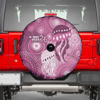 NAIDOC Deadly 50 Years Spare Tire Cover Jellyfish Aboriginal Culture Inspired Pink