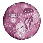 NAIDOC Deadly 50 Years Spare Tire Cover Jellyfish Aboriginal Culture Inspired Pink