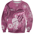 NAIDOC Deadly 50 Years Sweatshirt Jellyfish Aboriginal Culture Inspired Pink