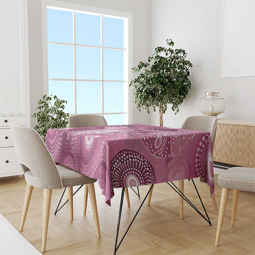 NAIDOC Deadly 50 Years Tablecloth Jellyfish Aboriginal Culture Inspired Pink