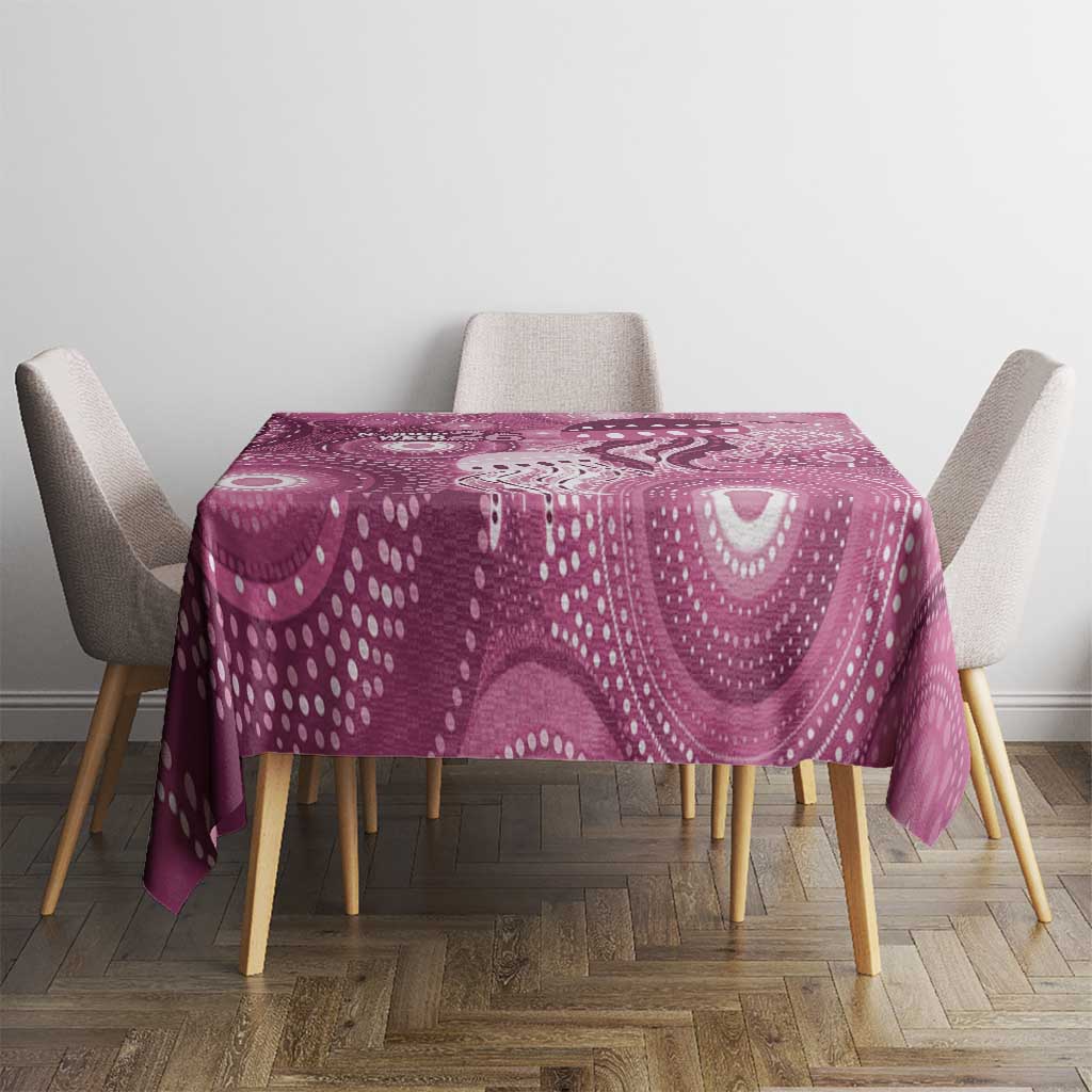 NAIDOC Deadly 50 Years Tablecloth Jellyfish Aboriginal Culture Inspired Pink