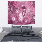 NAIDOC Deadly 50 Years Tapestry Jellyfish Aboriginal Culture Inspired Pink