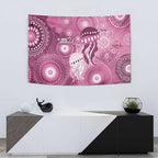 NAIDOC Deadly 50 Years Tapestry Jellyfish Aboriginal Culture Inspired Pink
