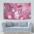 NAIDOC Deadly 50 Years Tapestry Jellyfish Aboriginal Culture Inspired Pink