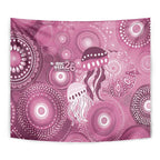NAIDOC Deadly 50 Years Tapestry Jellyfish Aboriginal Culture Inspired Pink