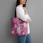 NAIDOC Deadly 50 Years Tote Bag Jellyfish Aboriginal Culture Inspired Pink