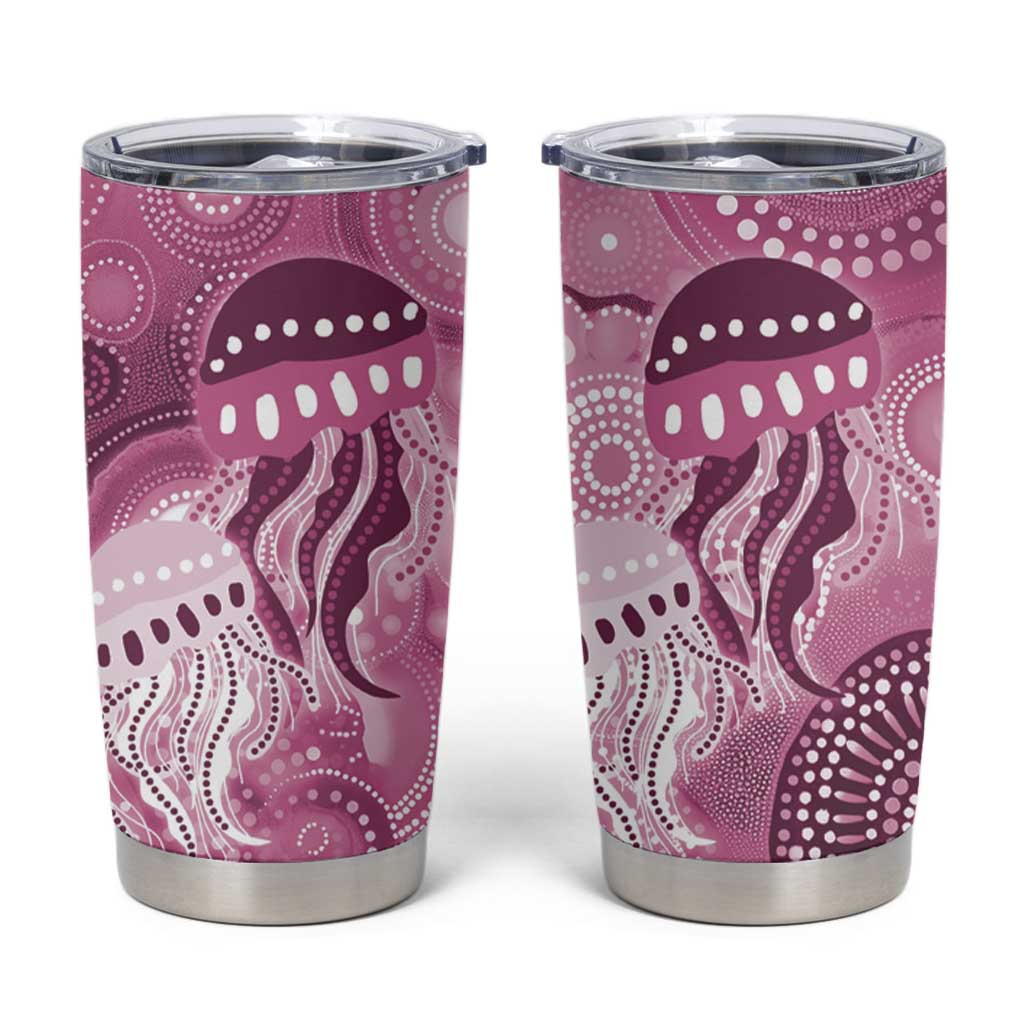 NAIDOC Deadly 50 Years Tumbler Cup Jellyfish Aboriginal Culture Inspired Pink