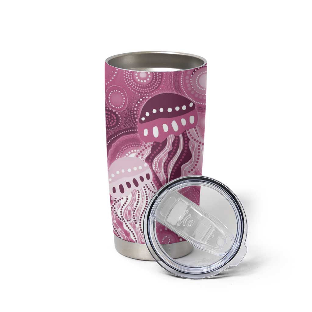 NAIDOC Deadly 50 Years Tumbler Cup Jellyfish Aboriginal Culture Inspired Pink