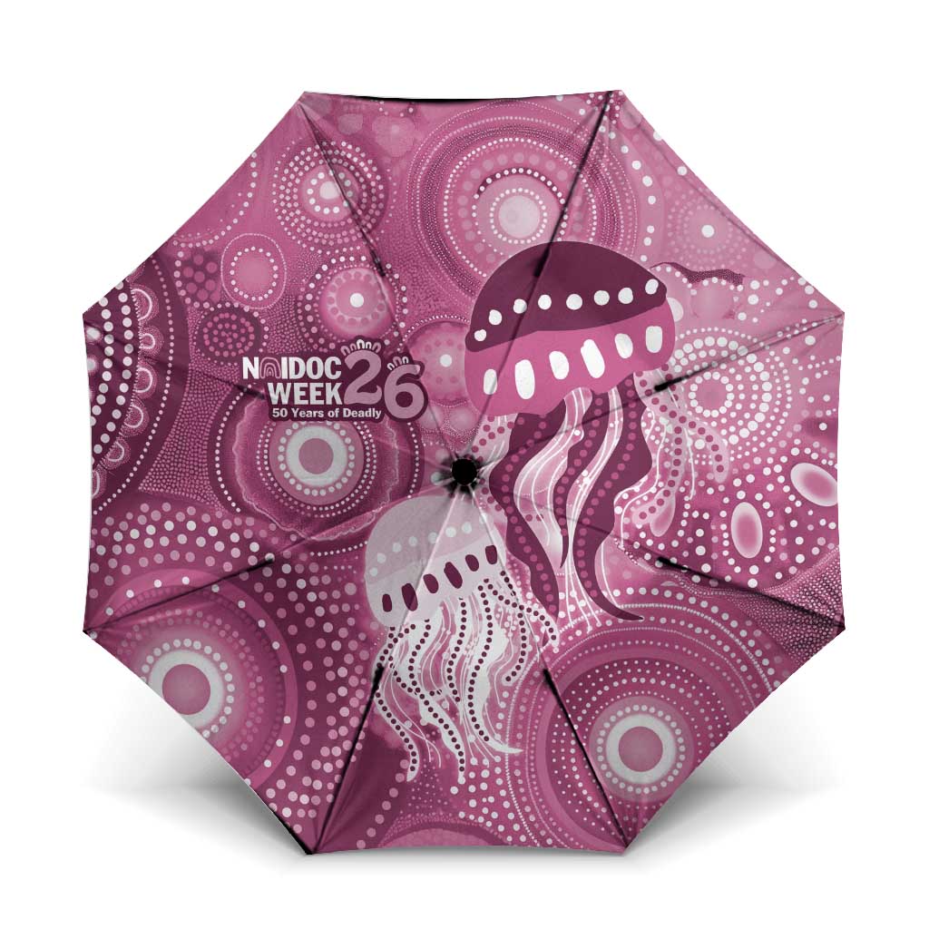 NAIDOC Deadly 50 Years Umbrella Jellyfish Aboriginal Culture Inspired Pink