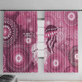 NAIDOC Deadly 50 Years Window Curtain Jellyfish Aboriginal Culture Inspired Pink
