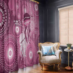 NAIDOC Deadly 50 Years Window Curtain Jellyfish Aboriginal Culture Inspired Pink
