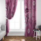 NAIDOC Deadly 50 Years Window Curtain Jellyfish Aboriginal Culture Inspired Pink